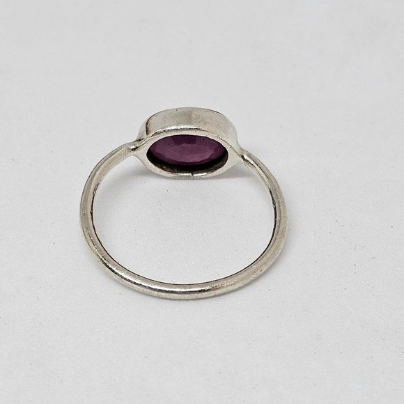 925 Sterling Silver - Natural Ruby Gemstone Ring Size 8.5 - Picture 11 of 14